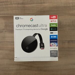 Google Chromecast Ultra 4K Streaming Device in Black